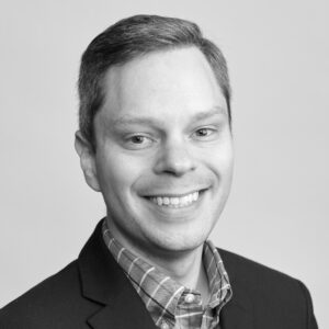 Black and white photo of Andrew Grissom.
