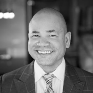 Black and white photo of Derrick Brown-Ritchel.
