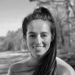 Black and white photo of Ellie Smith, PhD.