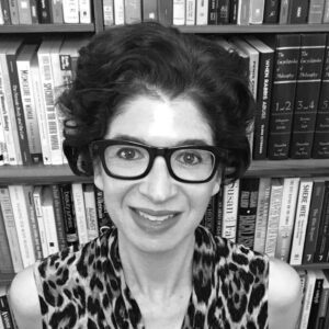 Leora Tanenbaum, black and white photo.