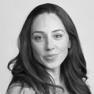 Black and white photo of Megan Diaz Ellinghaus.