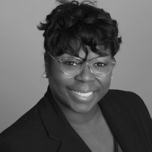 Black and white photo of Nikia Montgomery.