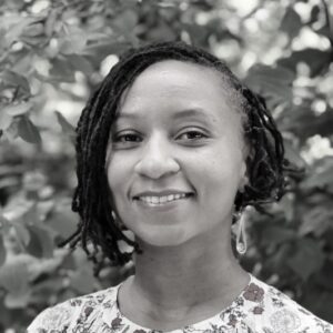 Black and white photo of Shertease Wheeler.