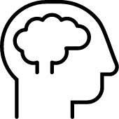 head with brain inside icon