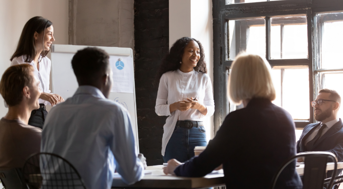 boardroom collaboration amongst professionals